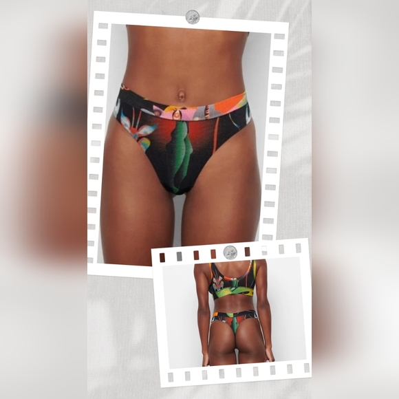 SKIMS Summer Mesh Thong Firpal Print Womens 4X NWT - Picture 4 of 14